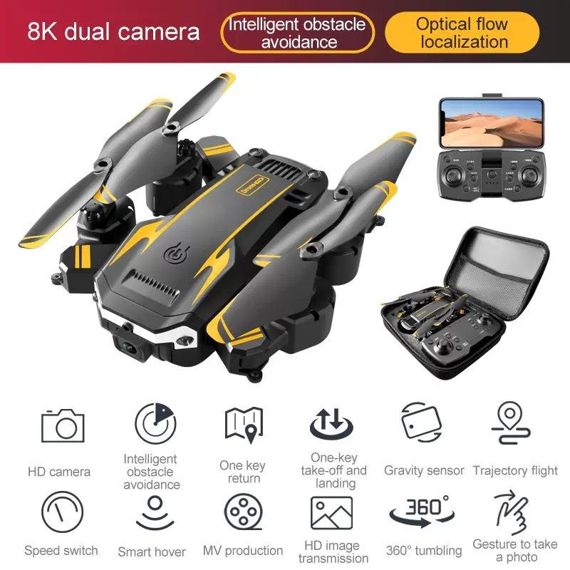 Obstacle Avoidance Drone 8k High-Definition Aerial Photography Dual Camera Four-Axis Folding Aircraft G6 Remote Control Aircraft Toy