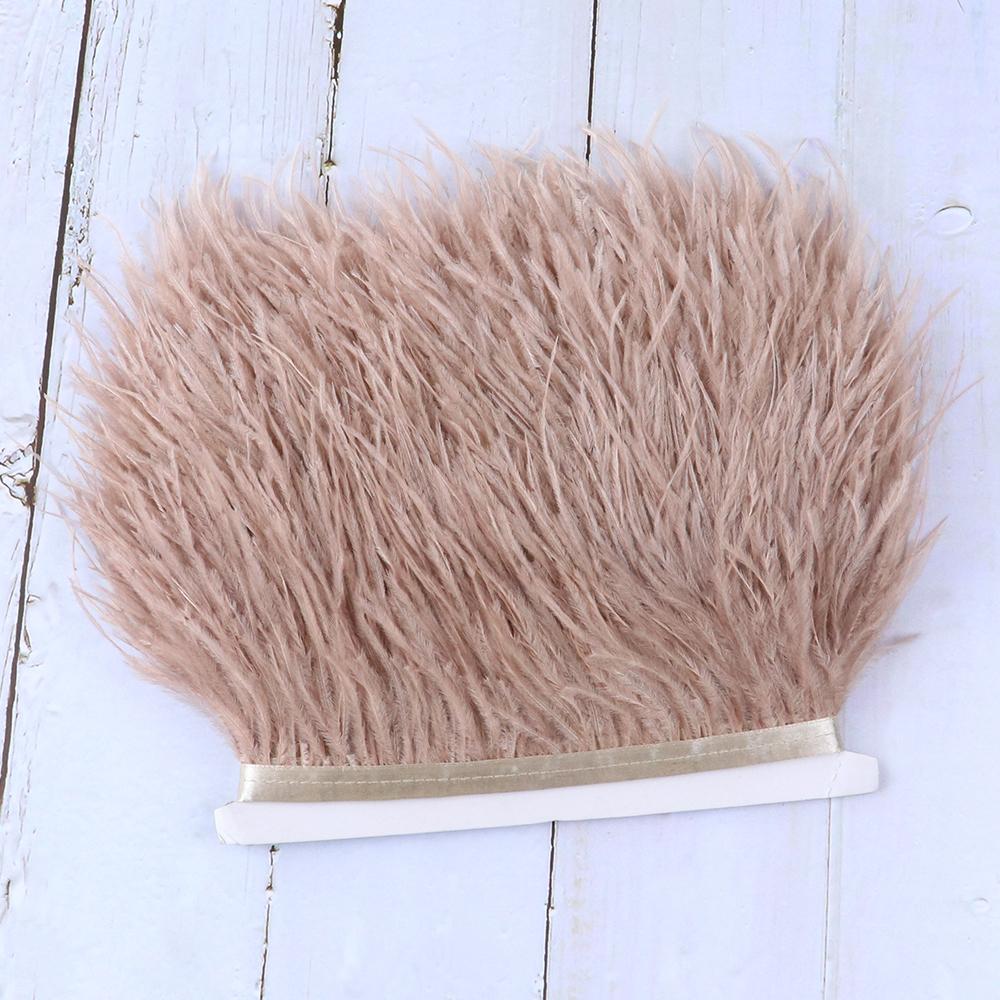 Feather1/2/5/10 Meters Fluffy Ostrich Feather Trim Ribbon 8-10cm Natural Plumes for Wedding Party Dress Clothing Sewing Decoration