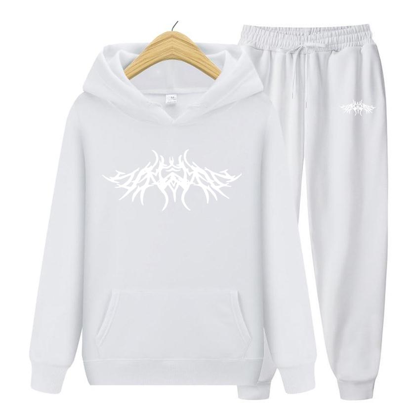 Einfarbiger Damen-Kapuzenpullover-Anzug, Kapuzenpullover, zweiteilig, Kapuzenpullover, Damen-Kapuzenpullover, Herbst-Kapuzenpullover + Hosen-Sets für Herren