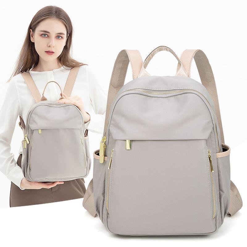 Spring and Summer On Simple Large Capacity Oxford Cloth Backpack Female Leisure Travel Backpack Light Commute
