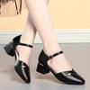 Summer Women's Sandals Pumps Women Pointed Toe Ankle Strap High Heels Shoes Woman Pu Leather Hollow Out Office Shoes Female