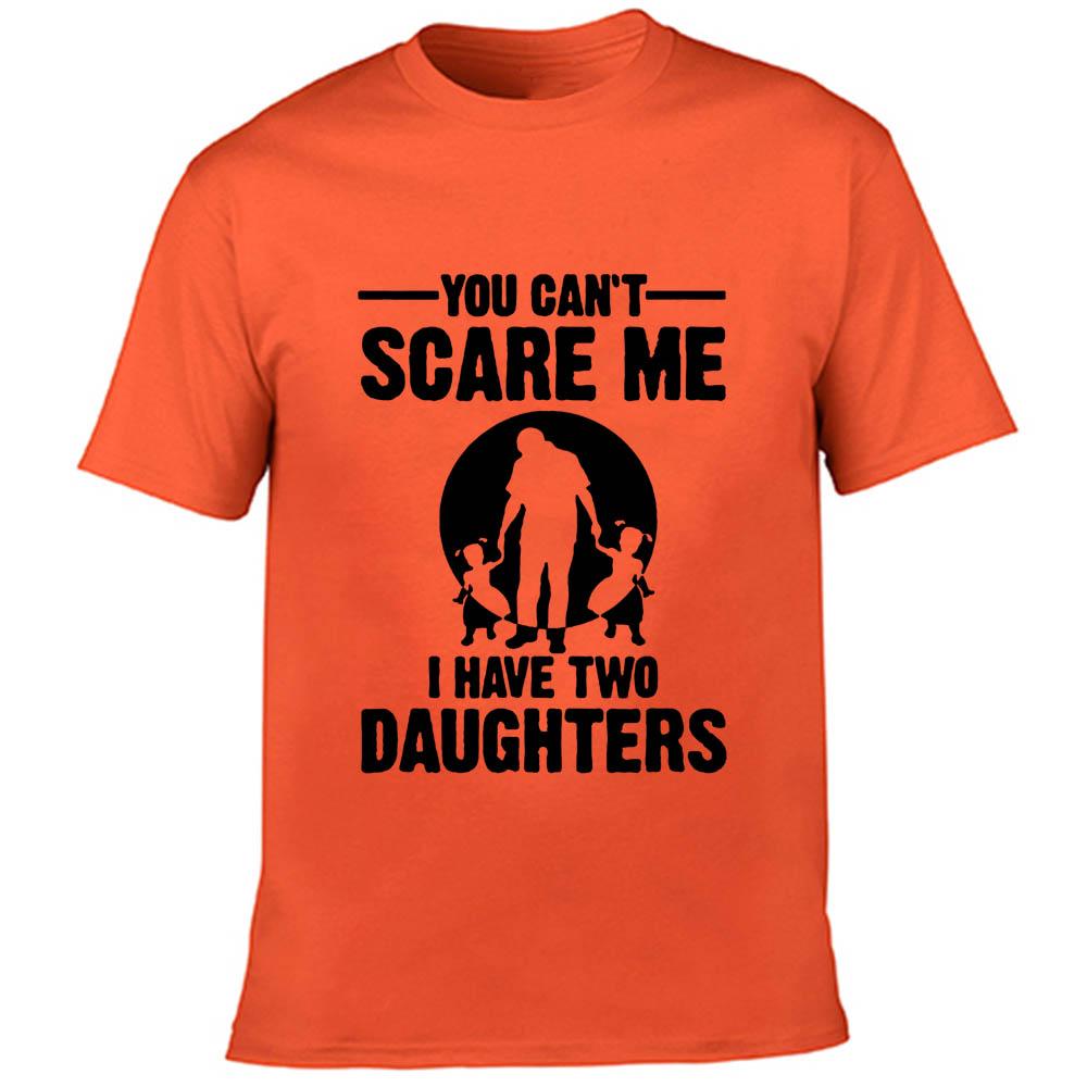Tu ne peux pas me faire peur, j'ai deux filles Homme Été T-shirt Drôle Papa Pères