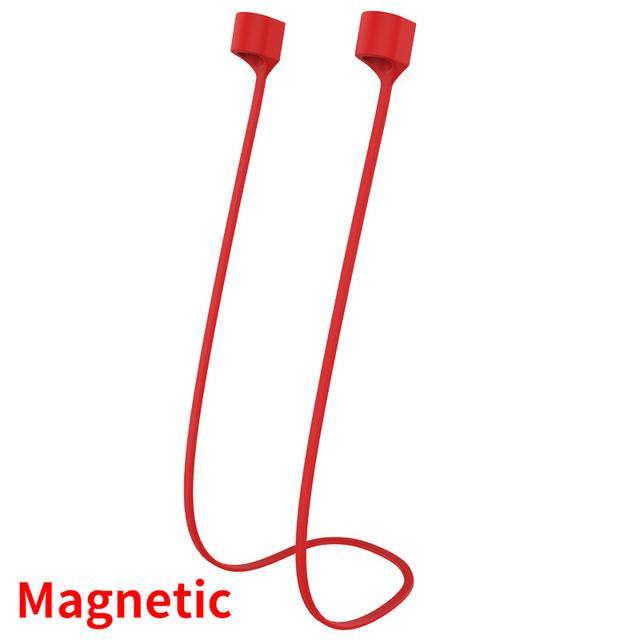 Silicone Antilost Earphone Holder Cable For Airpods 1 2 3 Wireless Bluetooth Headphone Magnetic Silicone Neck Strap Cord String