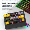 3 Modi Mini Kabellose Tastatur mit RGB-Hintergrundbeleuchtung Makroprogrammierbar 15 Tasten Hot-Swap DIY Einhändige Gaming Mechanische Tastatur PC-Zubehör