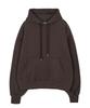 Peach Skin Balloon Over Hoodie - Chocolate Brown