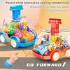 1/3Pcs Inertia Rebound Car Baby Toy Cartoon Press Gear Car Toy Lnertia Pull-back Transparent Car Birthday Gifts For Kids