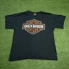 Vintage Harley Davidson Groot Logo Shirt Maat Large Verbleekt Financiële Diensten Unisex T-shirt