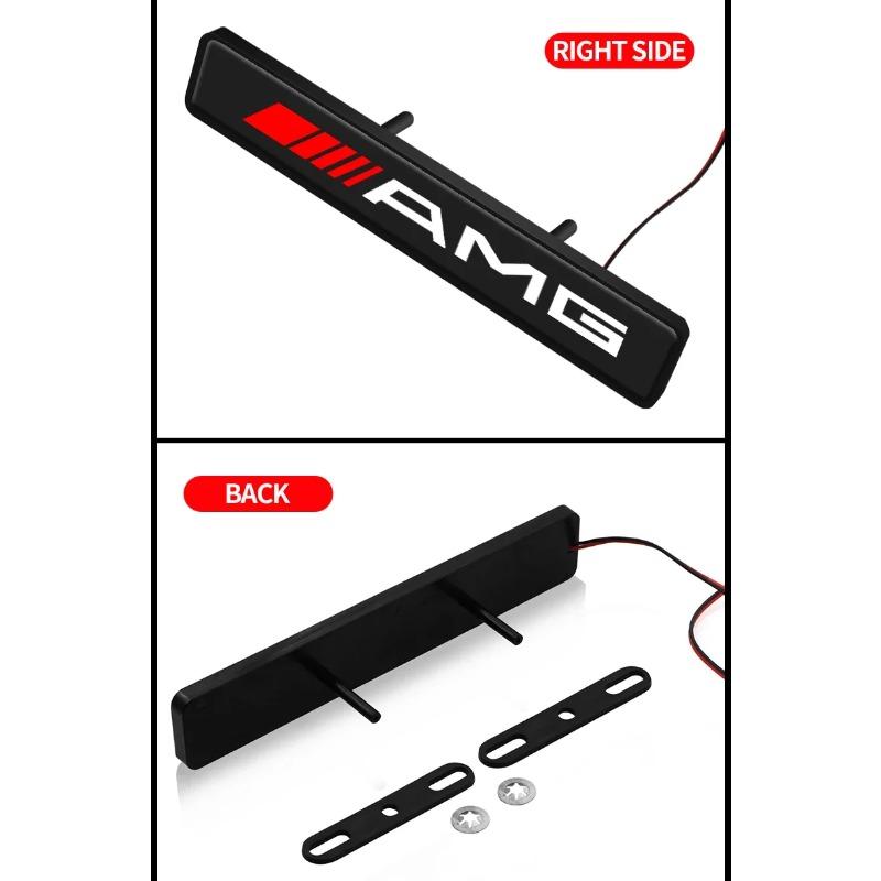 Car Decorative Light LED Front Hood Grille Emblem Badge Decor For Mercedes Benz AMG A B C E S CLA GLA GLB GLC GLS GLK CLS Class