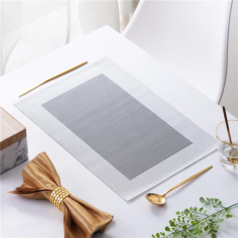 Japanese-Style Heat-Resistant PVC Table Mat - Oil-Proof, Western/Nordic Design for Plates & Bowls