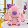 Disney Stitch Plush Toy Sweet Sleep Pink 40cm Soft Cuddly Stuffed Animal Pillow for Kids