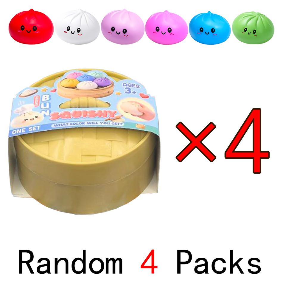 Knoedel Squishies Knoedel Druk Schattig Kleurrijk Broodje Speelgoed Hoge Rijzing Stressverlichting Fidget Speelgoed Voor Kinderen Volwassenen Angstverlichting Cadeau