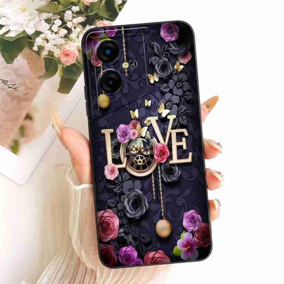 For Tecno Pova Neo 3 Case BOOk Sunflower Soft Silicone Back Cover For Tecno PovaNeo3 Neo3 LH6n Protective Shell Capa