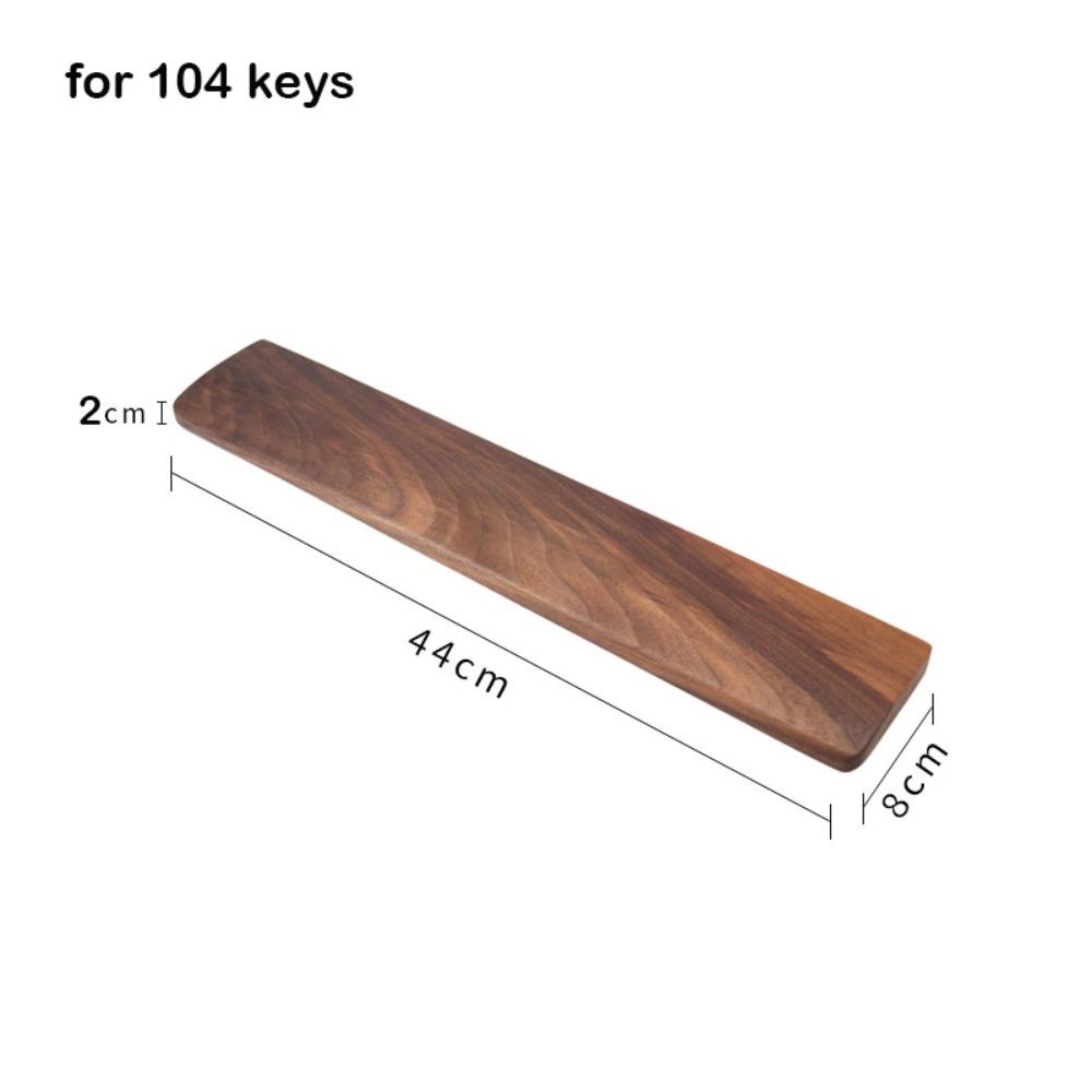 Wooden Keyboard Wrist Rest Ergonomic for 60/87/104 Keys Rest Palm Pad Stain Resistant Walnut Wood Mechanical Keyboard Pad