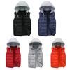 Men Autumn Winter Warm Vest with Hood Zipper Closure Waterproof Cold Prevention Sleeveless Casual Jacket Vest