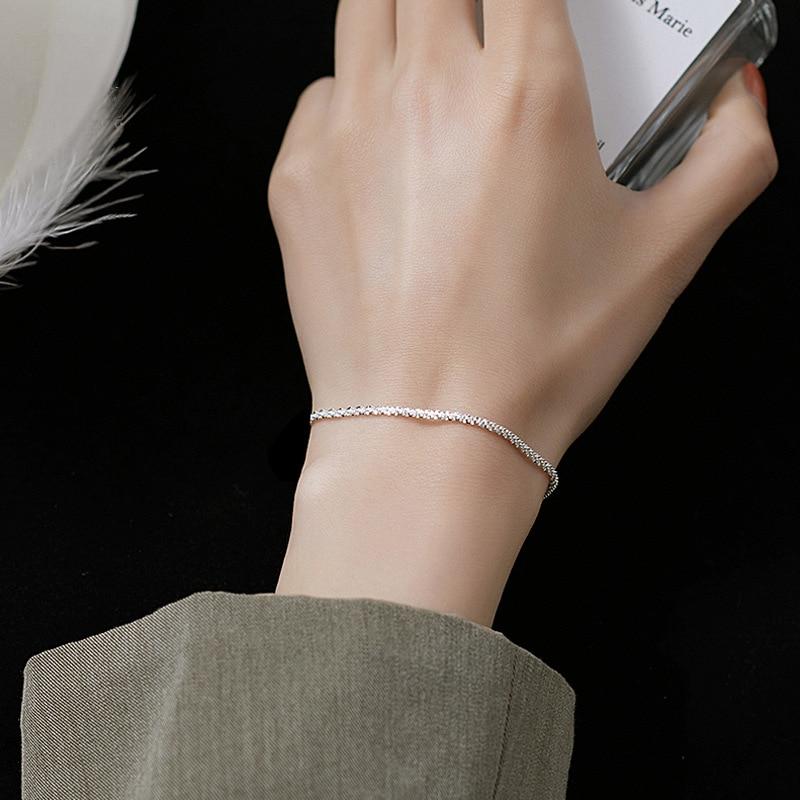 Sterling Color Chain Bracelets Voguish Stylish Adjustable Bracelets For Women Minimalist Jewelry Present Gifts S B446Fashion Chain