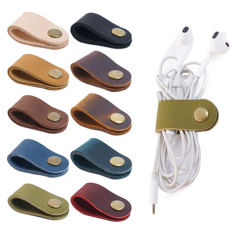 Cartoon Leather Cable Winder Mini Cord Organizer Cord Organizer Cable Management Cable Cord Organizer Earphone Cord Winder