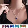 Stimmungs-Halskette, Farbwechsel, Gefühl, Temperaturkontrolle, Liebe, Herz-Anhänger, Schlüsselbeinkette, romantischer Schmuck für Frauen