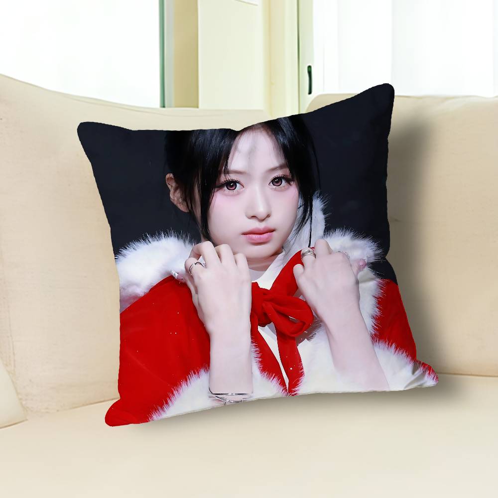 Housses de coussin mignonnes pour chanteuse A-Ahyeon pour chambre à coucher salon canapé décoration de maison Housse de coussin en polyester avec fermeture éclair