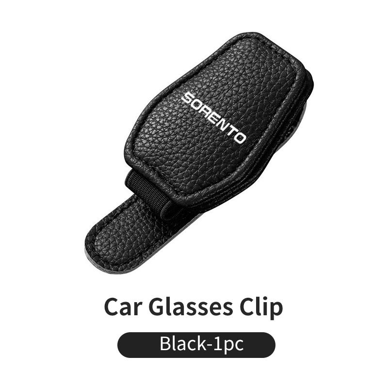 For KIA Magnetic Leather Car Sunglasses Clip Ticket Clip Auto Accessories Sorento R 2011 2013 2014 2016 2017 2018 Stinger BO2