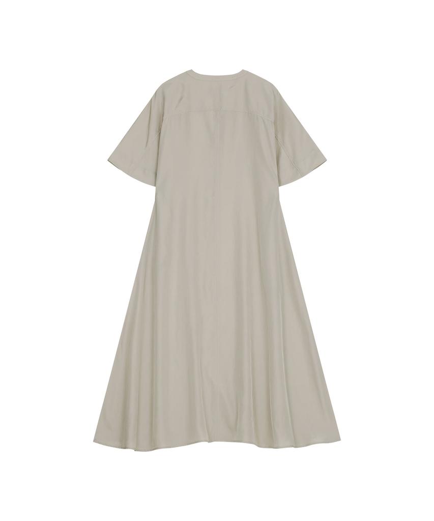 Visavi Crinkled Shirt Dress (Beige)