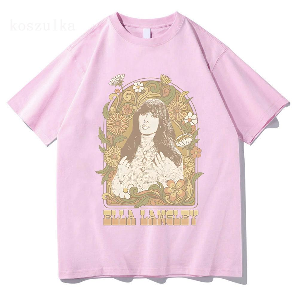 Ivory Dandelion T-shirts Ella Langley Dandelion Album Tee Fashion New Cotton Clothes Women Unisex Round Neck Long Sleeve Casual Tee