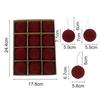 Set of 12 Burgundy Flocked Velvet Christmas Ball Ornaments for DIY Tree Decorations with Soft Flannel Fabric and European Design
