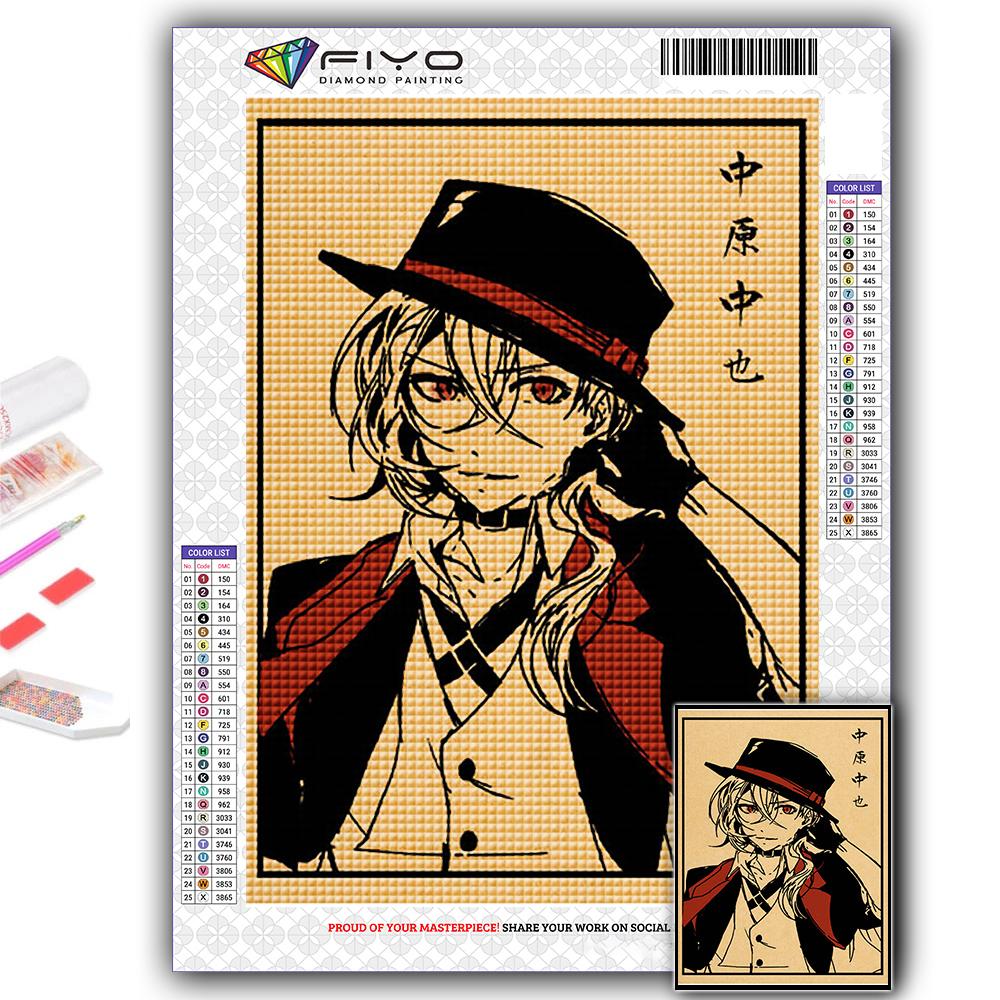 DIY 5D Diamond Painting Anime Bungou Stray Dogs Cross Stitch Kit Full Drill Embroidery Mosaic Art Picture of Rhinestones Gift