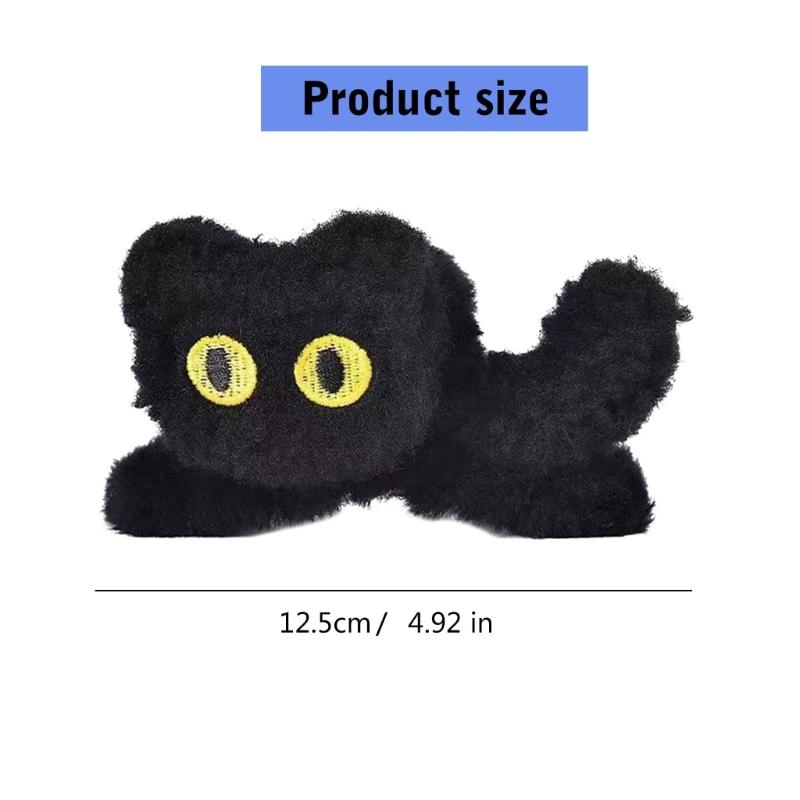 Plush Cats Pattern Claw Clip Multicolor Women's Hair Clip Fashionable Hairpin for Autumn and Winter Hairstyles