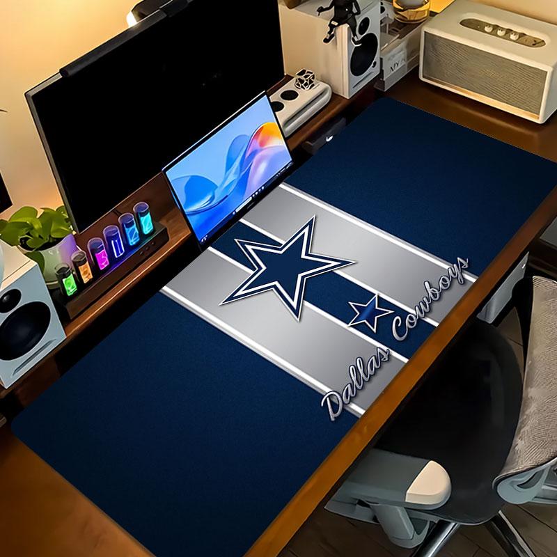 Dallas Cowboys Large Gaming Table Cushion Non-slip Laptop Tablet Big Mousepad XXL Mat Mini PC Playmat With Lock Edge