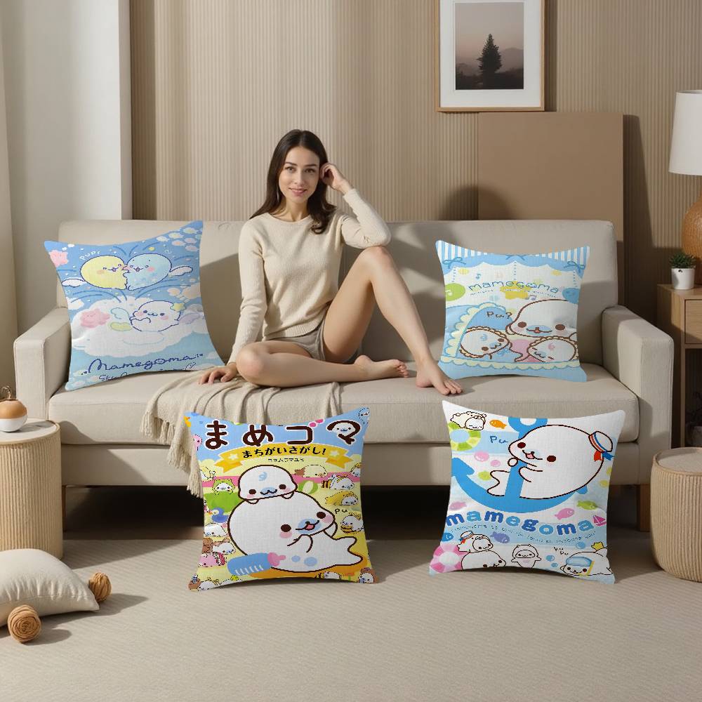 Kawaii Cartoon Mamegoma CUTE Personalized Pillow Cover Kids Bedroom Wild Party Decor Pillowcase Kid Birthday Shower Gift