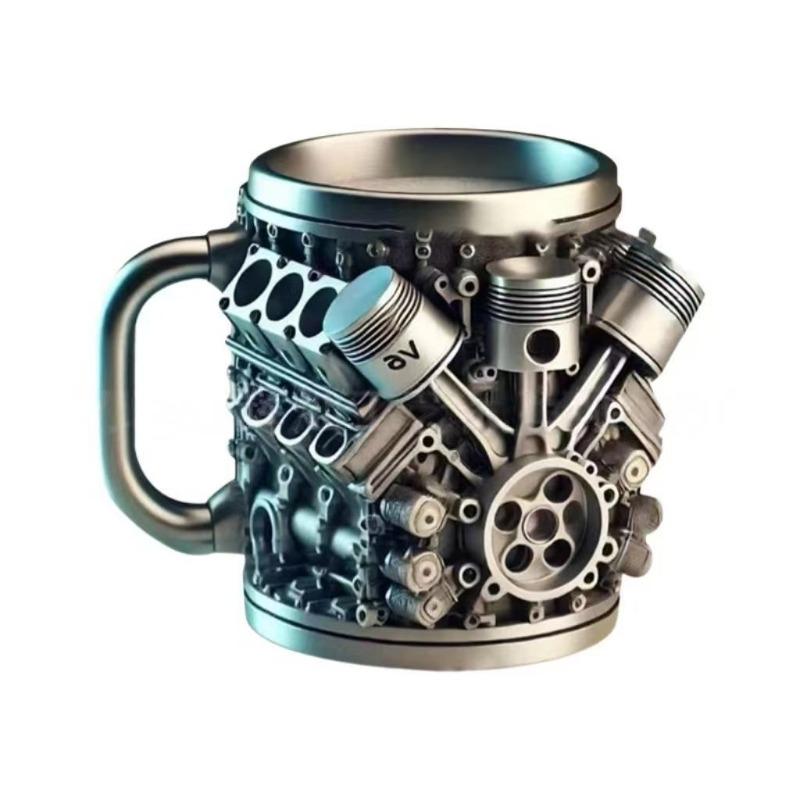 Popular mug v creative v resin stainless steel water cup Jaws cup ornament manufacturer