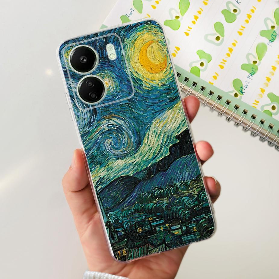 For Xiaomi Poco C65 Case Redmi 13C New Fashion Painted Back Cover 6.74'' Soft TPU Phone Case For Xiaomi Redmi 13C PocoC65 Bumper