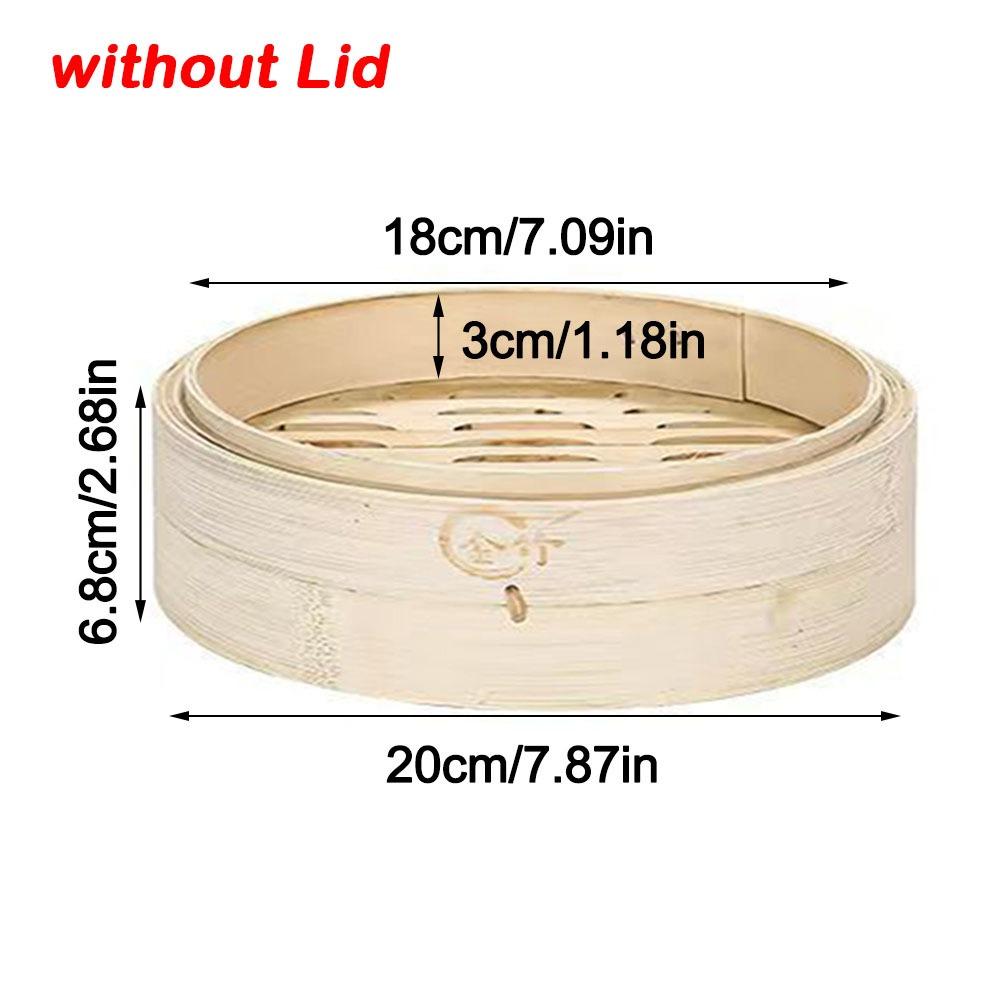 New Handmade Bamboo Steamer with Lid Large Capacity Steamer Basket Stackable Kitchen Cookware for Chinese Food Making
