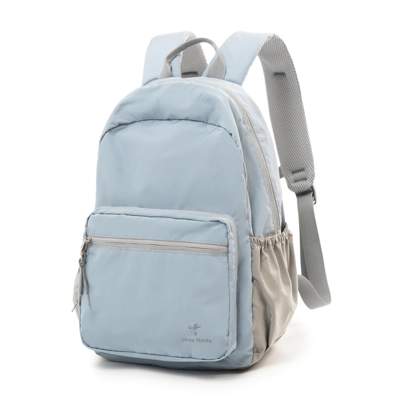Leichter faltbarer Nylon-Rucksack für Damen Herren – Kompakter Reise- und Outdoor-Rucksack mit mehreren Taschen