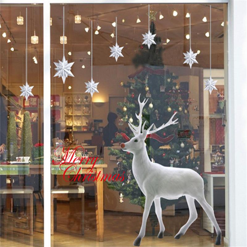 Weihnachtsmann-Wandfenster-Aufkleber, Weihnachtsdekoration für Zuhause, Weihnachtsschmuck, Weihnachten, Navidad, Geschenk, Neujahr
