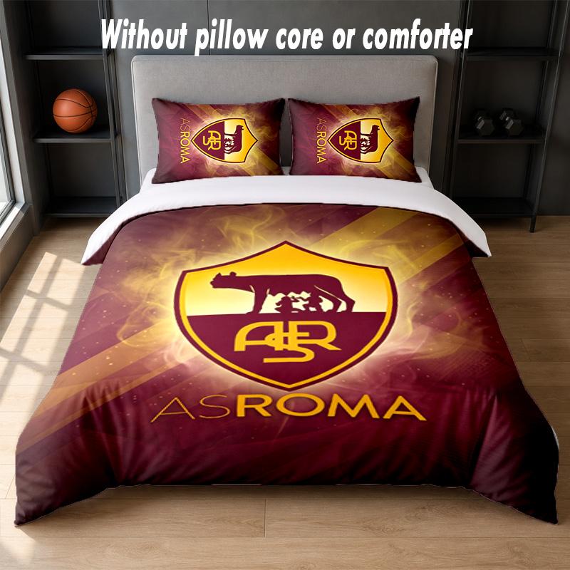 AS Rom Design Bett Bettwäsche Set 1 Bettbezug + 2 Kissenbezüge Weich Atmungsaktiv Haushalt Bettwäsche