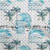 oneOone Material textil flexibil din bumbac verde, model tropical, la metru, imprimat, pentru cusut haine, 40 de inci
