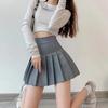 Elastischer Elastischer Bund Plissee Rock Damen JK Uniform A-Linien Rock College Stil Hohe Taille Schlankmachendes Kleid