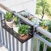 Balcony Flower Stand Wrought Iron Railing Hanging Flower Pot Rack Wall Hanging Plant Stand