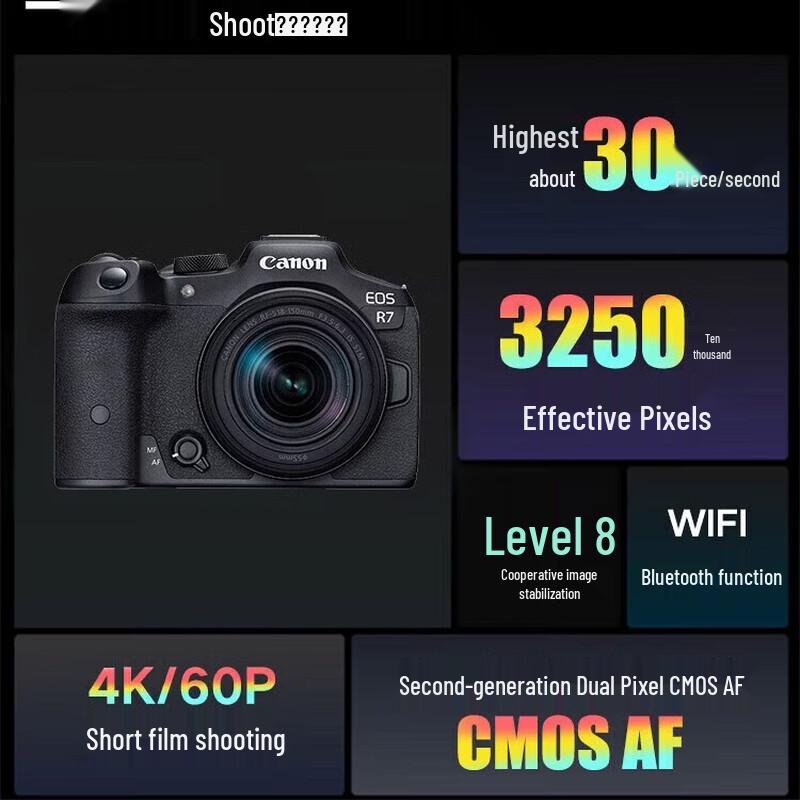 Canon EOS R7 Mirrorless Camera with RF 50mm Lens (CN Version)