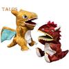 Interactive Dinosaur Hand Puppet Interactive Moving Mouth Plush Toy Educational Storytelling Prop for Kids