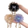 Temperament Peony Flower Grasping Clip Mesh Tassel Flower Hairgrips Sequin Butterfly Hair Claw Clips Women