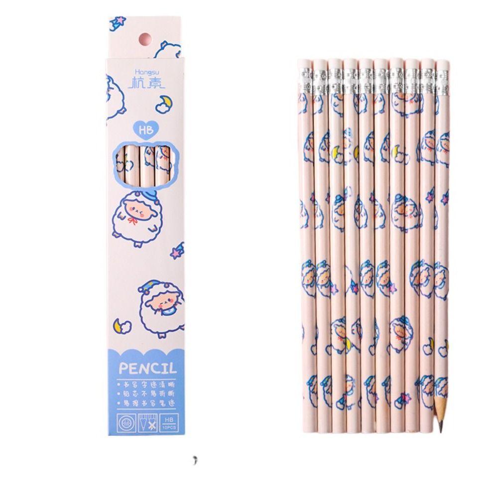 HB HB Wood Pencil With Rubber Rubbing Drawing Pencil Cartoon Writing Pencil  Pencil Sketch