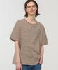 MOONSUN Unisex, Stripe Oversized T-Shirt / Beige