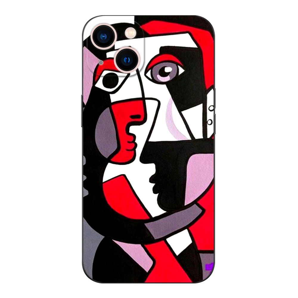 Black tpu Case For Samsung galaxy A3 A5 A7 2016 2017 2018 cover Picasso abstract Art painting