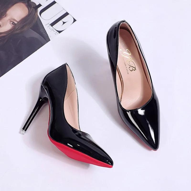 High Quality Women's Shoes Shallow Women's High Heels Fashion Solid Party Pumps Women Sexy Pointed Toe Heels Women Zapatos