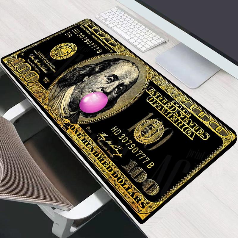 Gaming Laptop Dollar Printing Desk Mat Wrist Pad Mouse Pc Accessories Table Pads Deskmat Gamer Cabinet Keyboard Keycaps Mausepad
