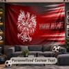 Poland Personalized Tapestry Support Custom Name, Wall Art Home Decoration