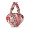 Furoshiki Cloth and Cloth Snap Set Flower Large 100cm Red Japanese Bag Making Kit Made In for Yukata [Noren] (Retro - Oak) Pattern, Kimono, / Japan,