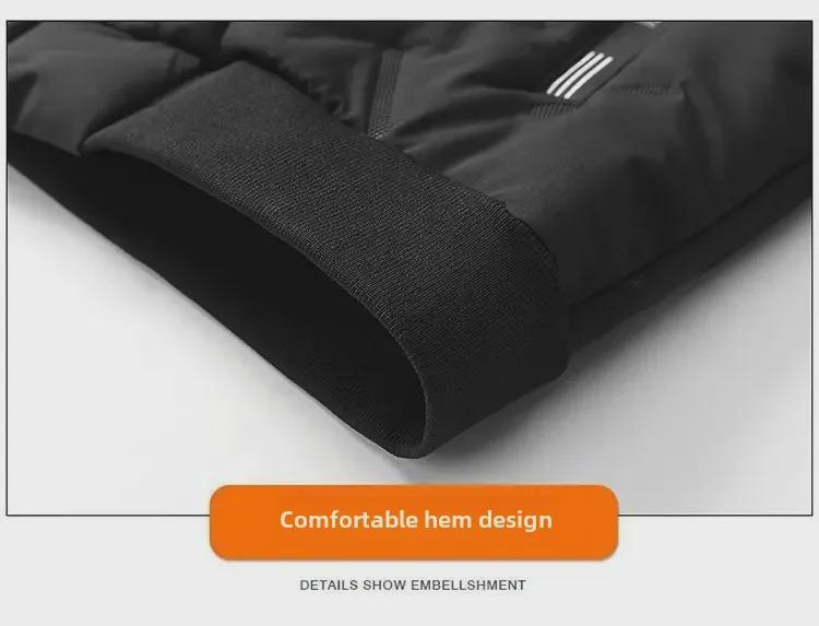 Winddichte Winterjacke aus Lammfleece für Herren – dick, warm und kältebeständig mit Reißverschluss.